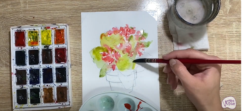 Рисуем Каланхоэ