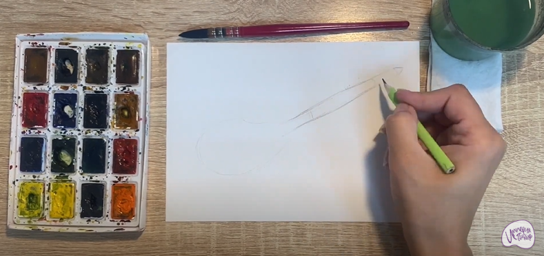 Рисуем Деревянная ложка