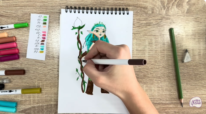 Рисуем Дриада из "Сказочный Патруль"