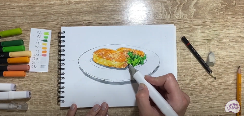 Рисуем Картофельные зразы
