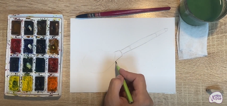 Рисуем Деревянная ложка