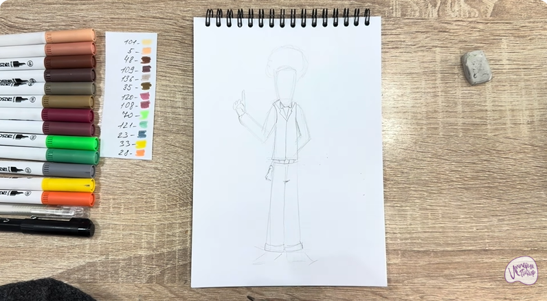 Рисуем Док Динозавров из «Доктор Динозавров»