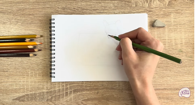 Рисуем Кот породы Оцикет