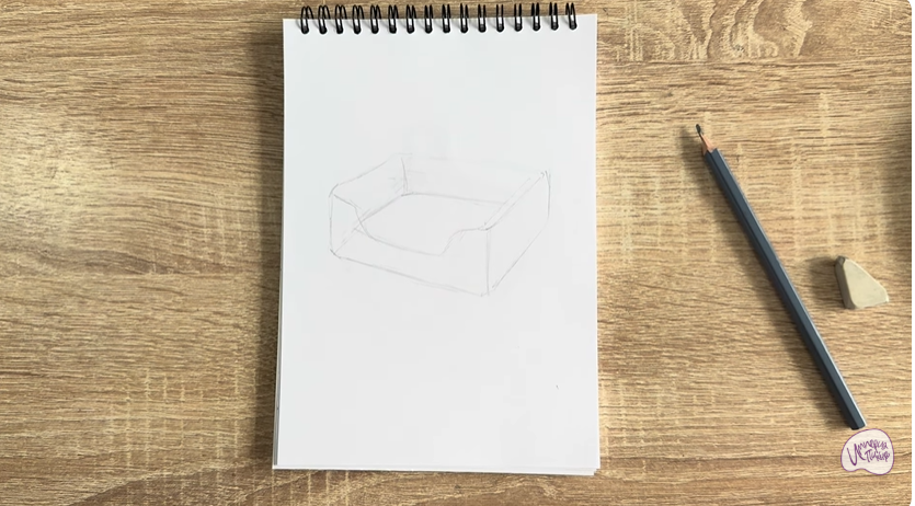 Рисуем Лежанка для кошки