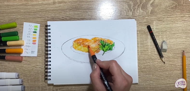Рисуем Картофельные зразы