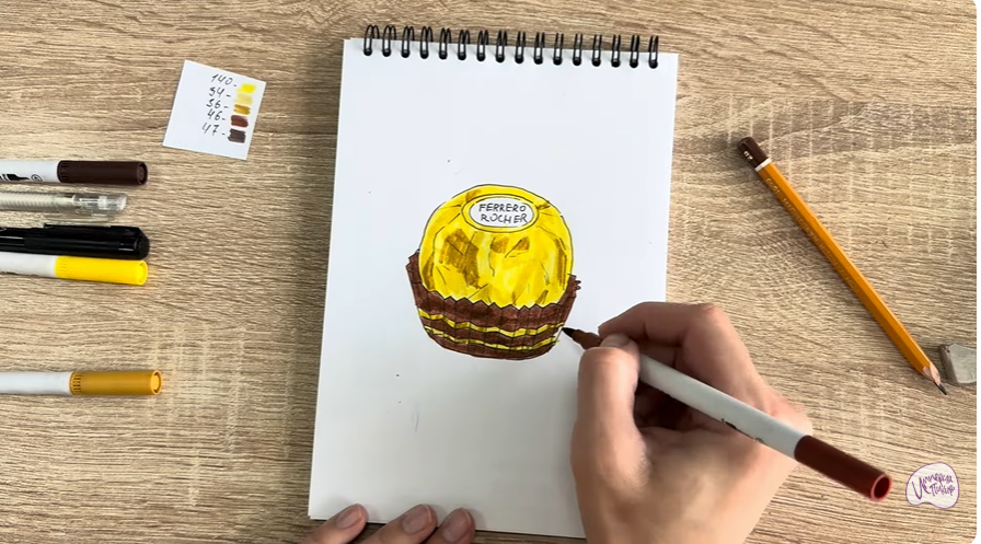 Рисуем Конфета Ферреро