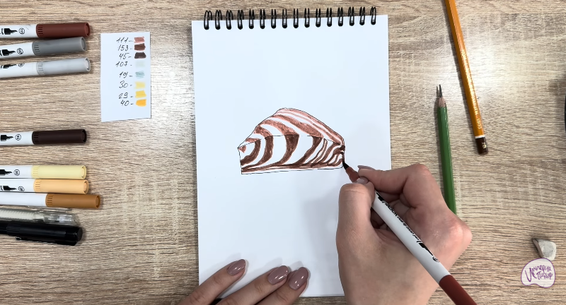 Рисуем Кекс "Зебра"