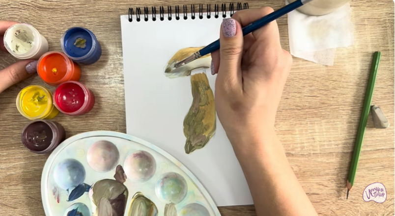 Рисуем Жёлчный гриб