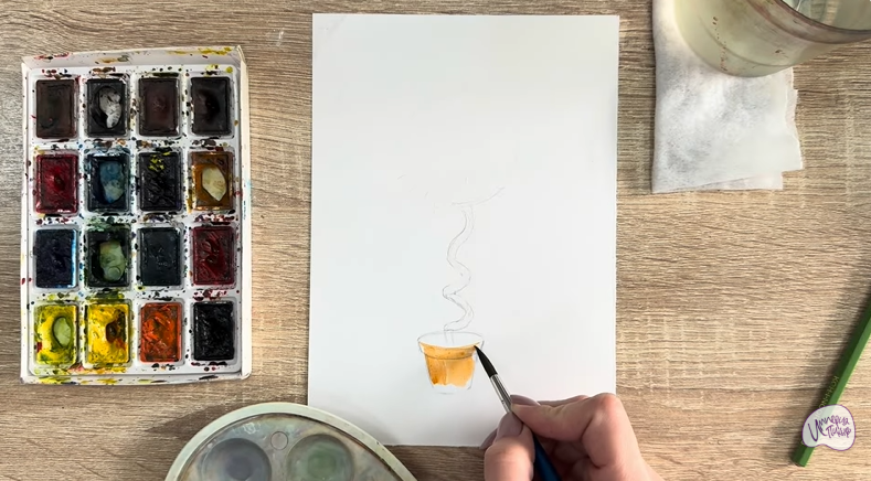 Рисуем Мирт обыкновенный