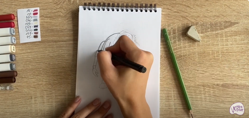 Рисуем Шнюк из "Лунтика"