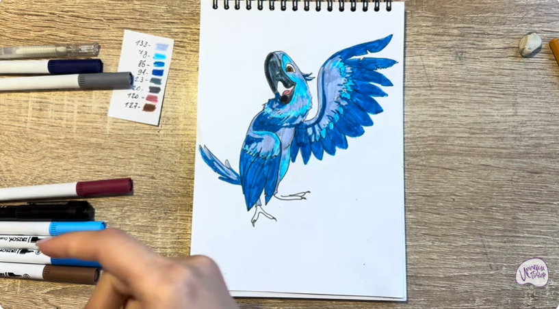 Рисуем Голубчик из "Рио" 