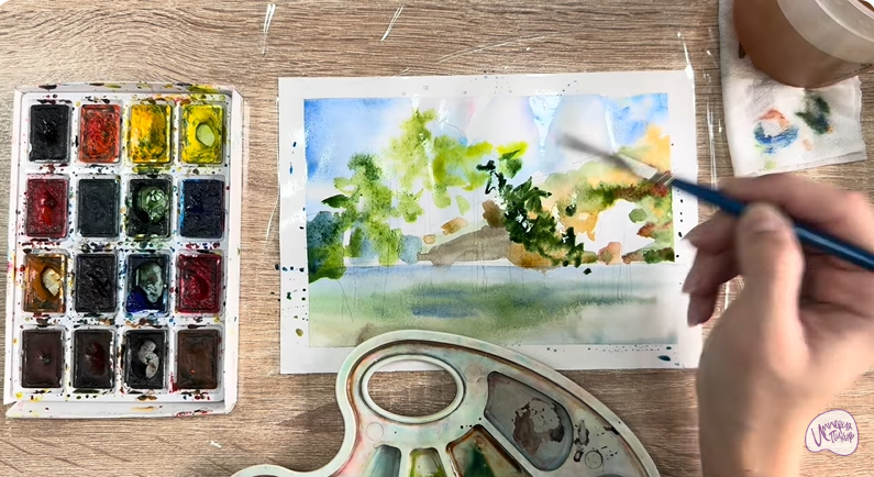 Рисуем Озеро Сукко