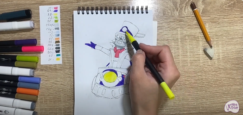 Рисуем Чак из Brawl Stars