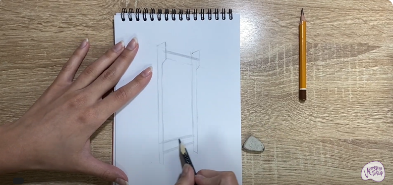 Рисуем Гимнастическая стенка