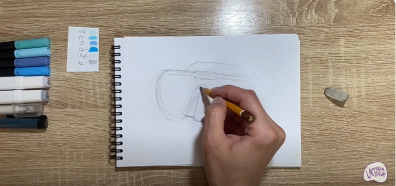 Рисуем Маска для плавания