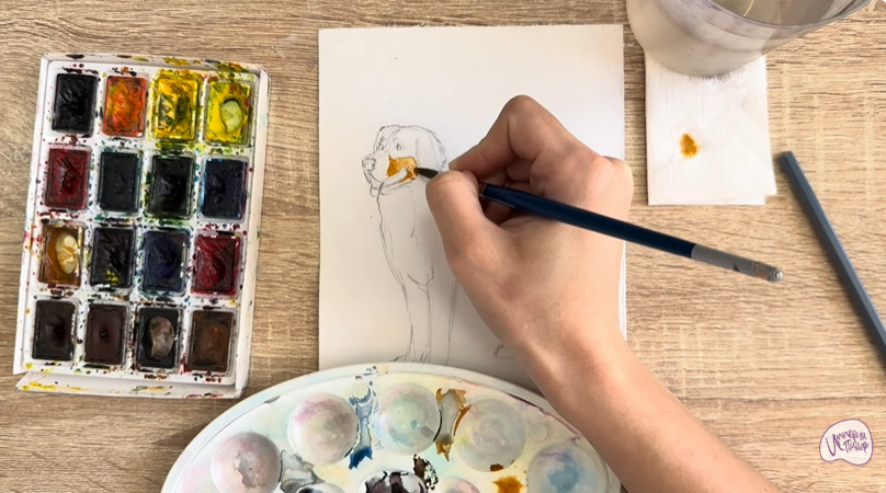 Рисуем Собака породы Бернский зенненхунд