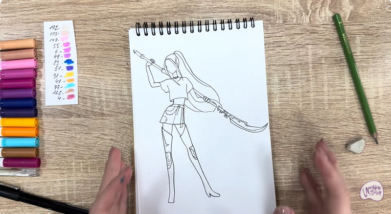 Рисуем Мира из "Кейпоп-охотницы на демонов"