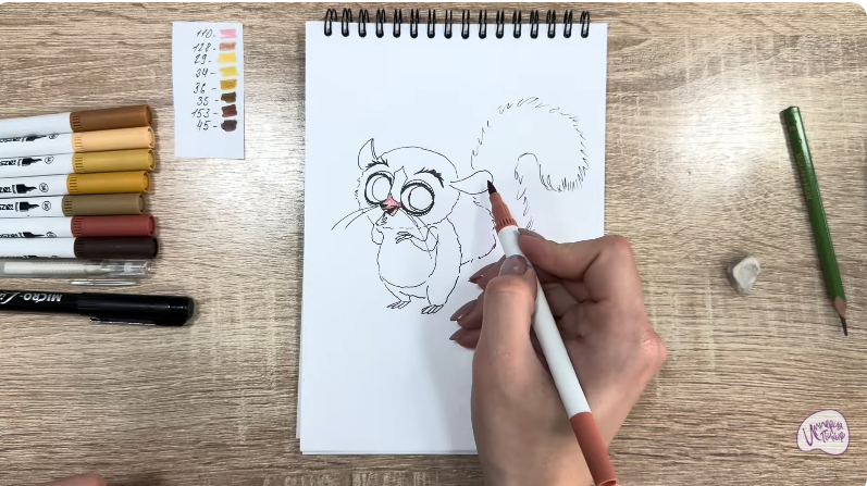 Рисуем Морт из "Мадагаскар"