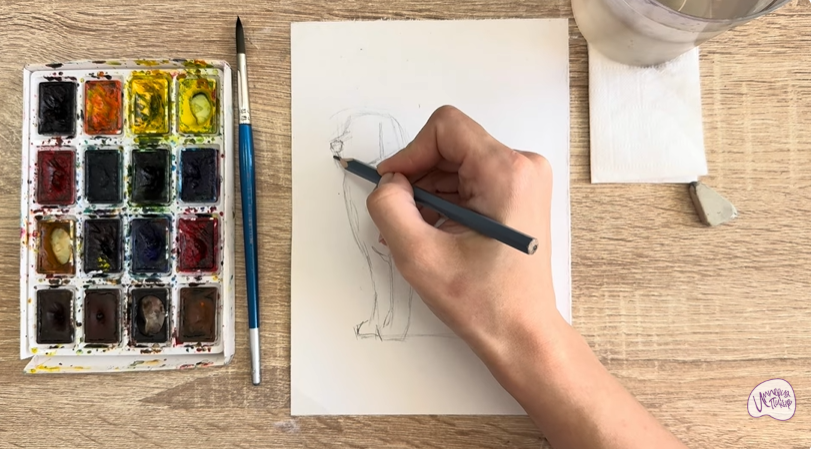 Рисуем Собака породы Бернский зенненхунд