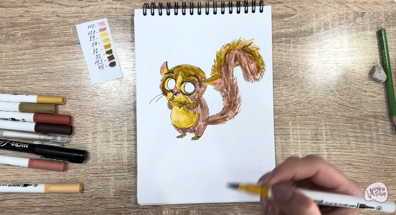 Рисуем Морт из "Мадагаскар"