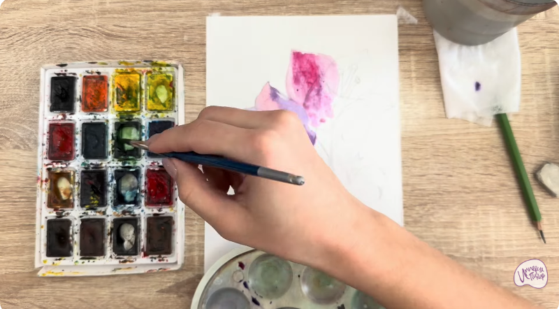 Рисуем Бугенвиллея