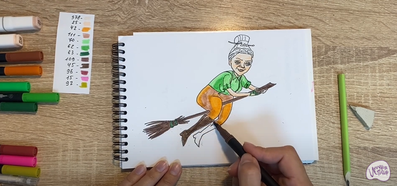 Рисуем Баба Яга из "Царевны"