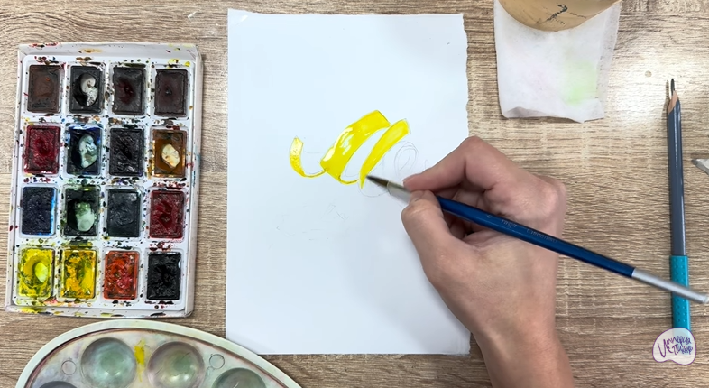 Рисуем Цедра лимона