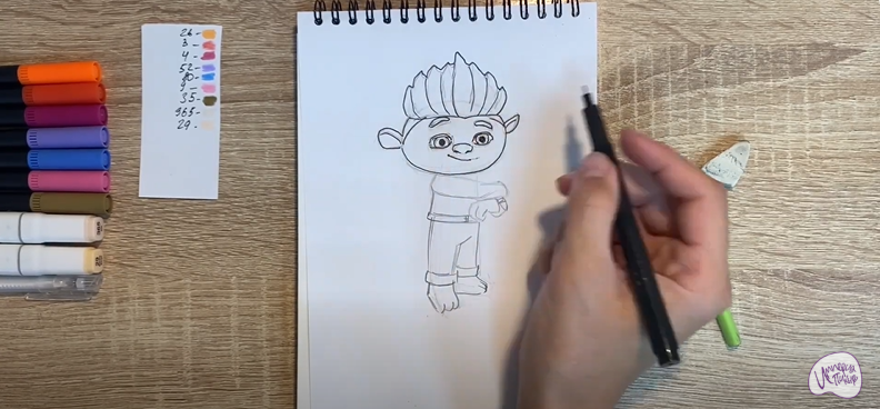 Рисуем Рей из "Монсики"