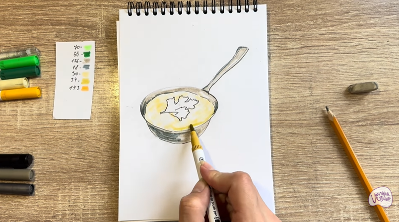 Рисуем Жульен куринный