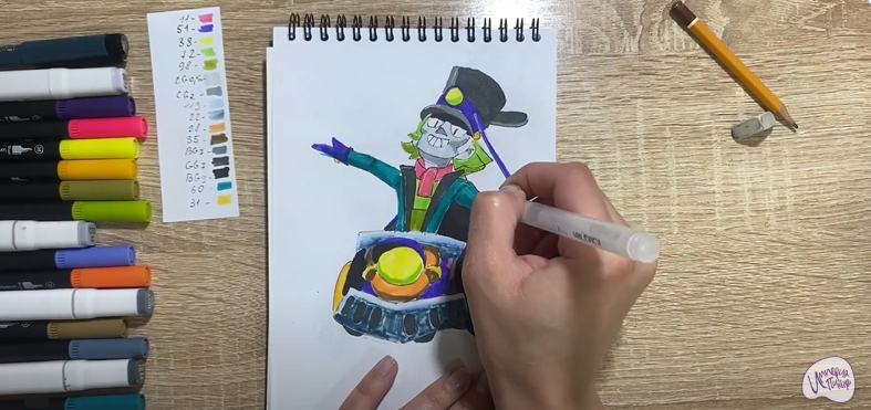 Рисуем Чак из Brawl Stars