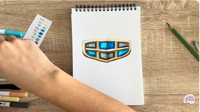 Рисуем Лого GEELY