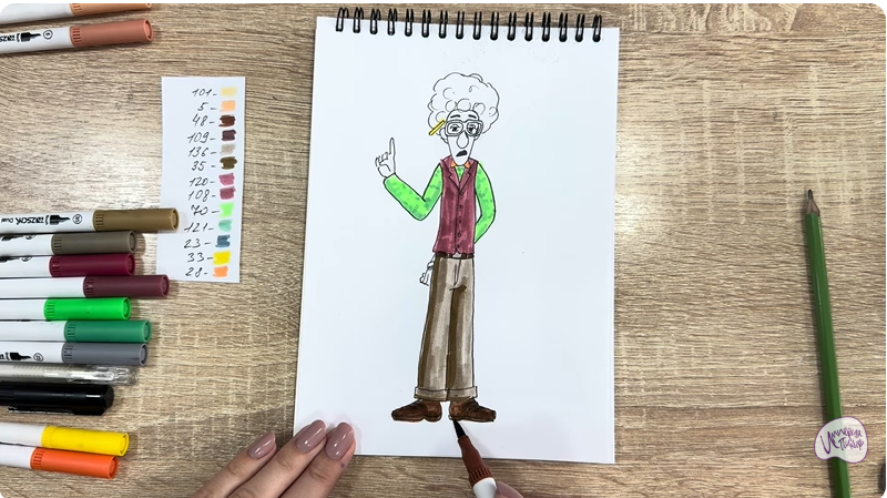 Рисуем Док Динозавров из «Доктор Динозавров»