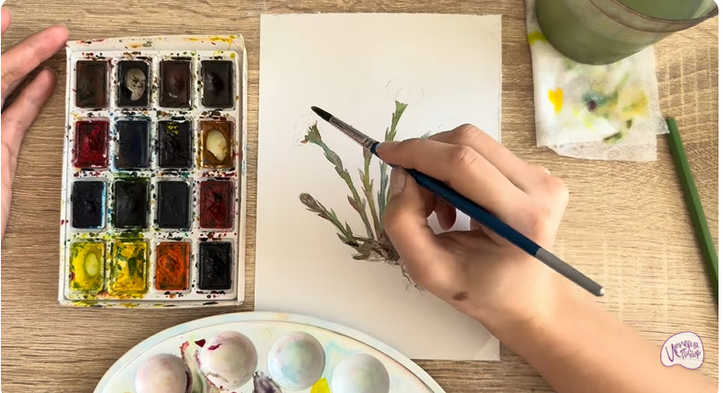 Рисуем Мать-и-мачеха