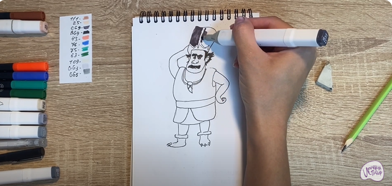 Рисуем Утёс из мультфильма "Маракуда"