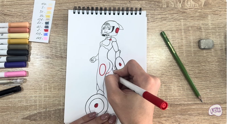 Рисуем ГоГо Томаго из "Город героев"