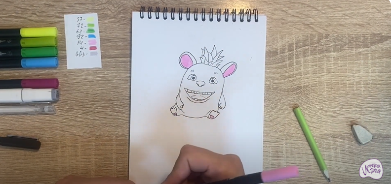 Рисуем Пиля из "Монсики"