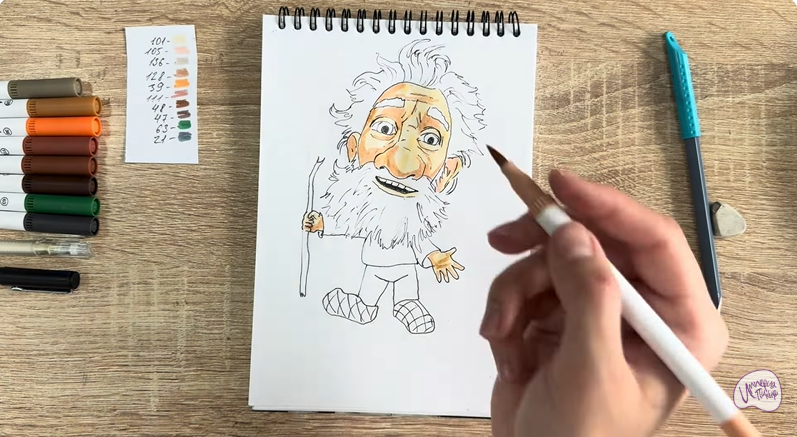 Рисуем Нафаня из фильма "Домовёнок Кузя"