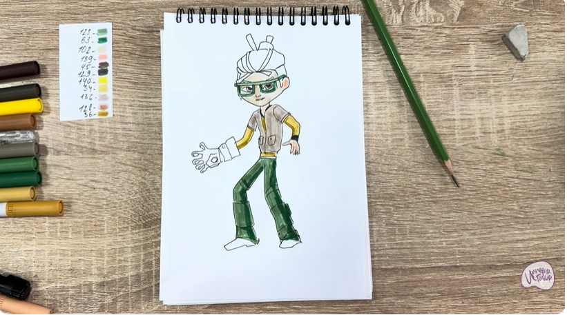 Рисуем Виктор из "герои Энвелла"