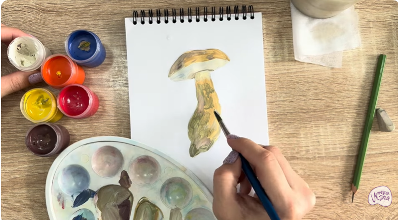 Рисуем Жёлчный гриб