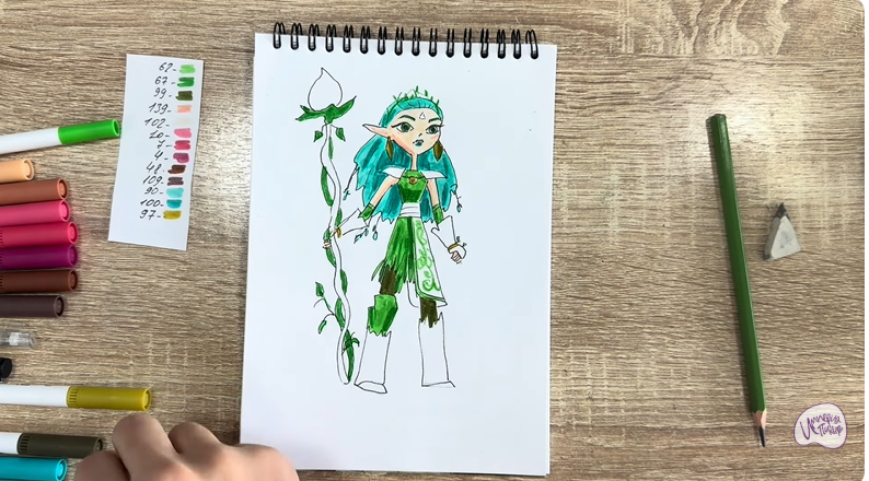 Рисуем Дриада из "Сказочный Патруль"