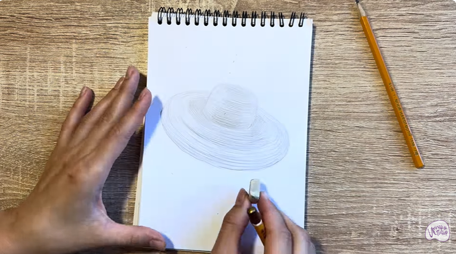 Рисуем Соломенная шляпа