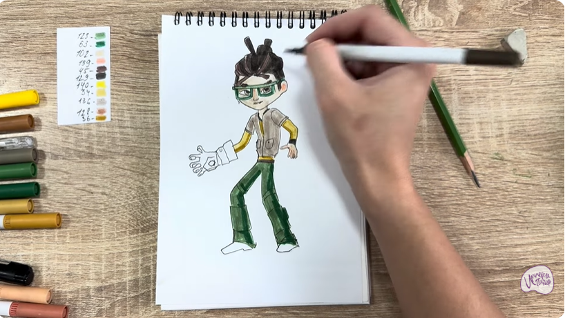 Рисуем Виктор из "герои Энвелла"
