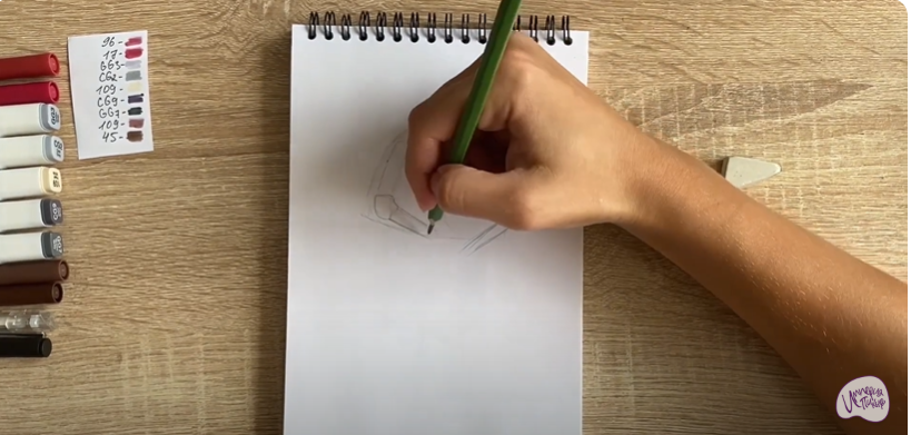 Рисуем Шнюк из "Лунтика"