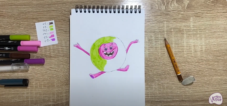 Рисуем Бублик из "Геройчики"