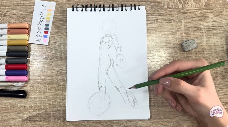 Рисуем ГоГо Томаго из "Город героев"