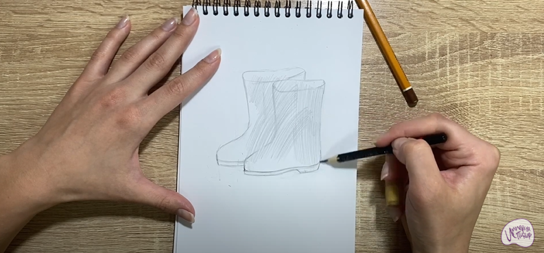 Рисуем Резиновые сапоги