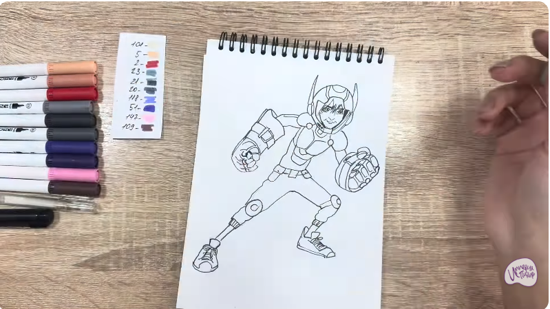 Рисуем Хиро Хамада из "Город Героев"