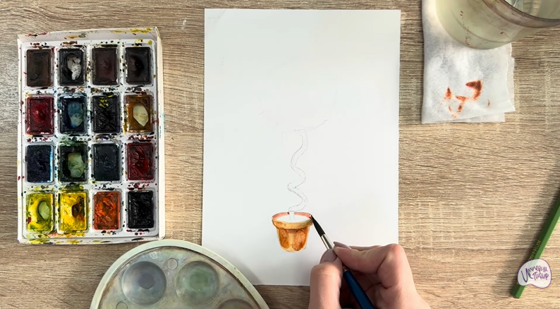 Рисуем Мирт обыкновенный