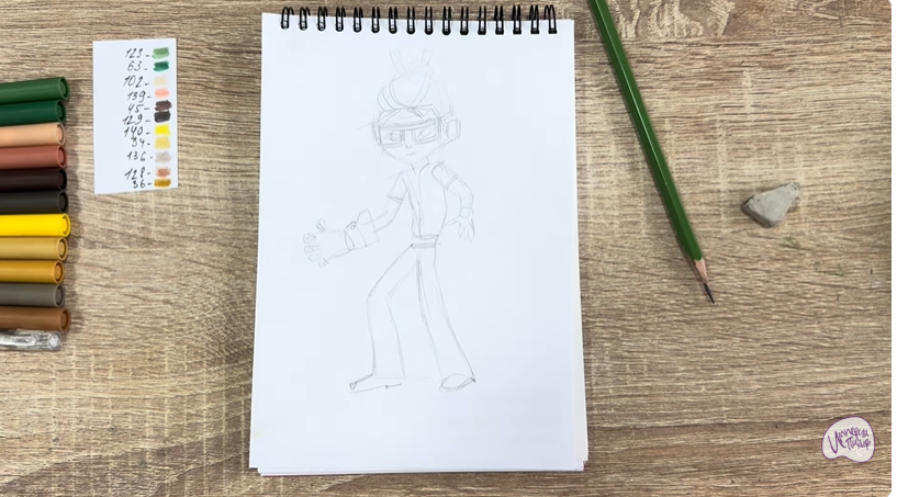 Рисуем Виктор из "герои Энвелла"