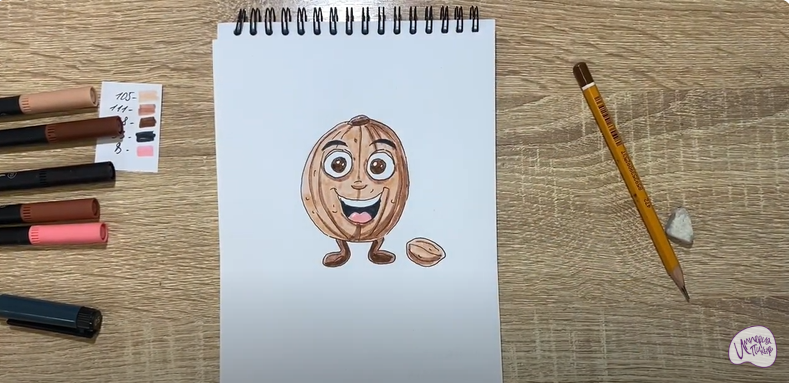 Рисуем Кавайный орех